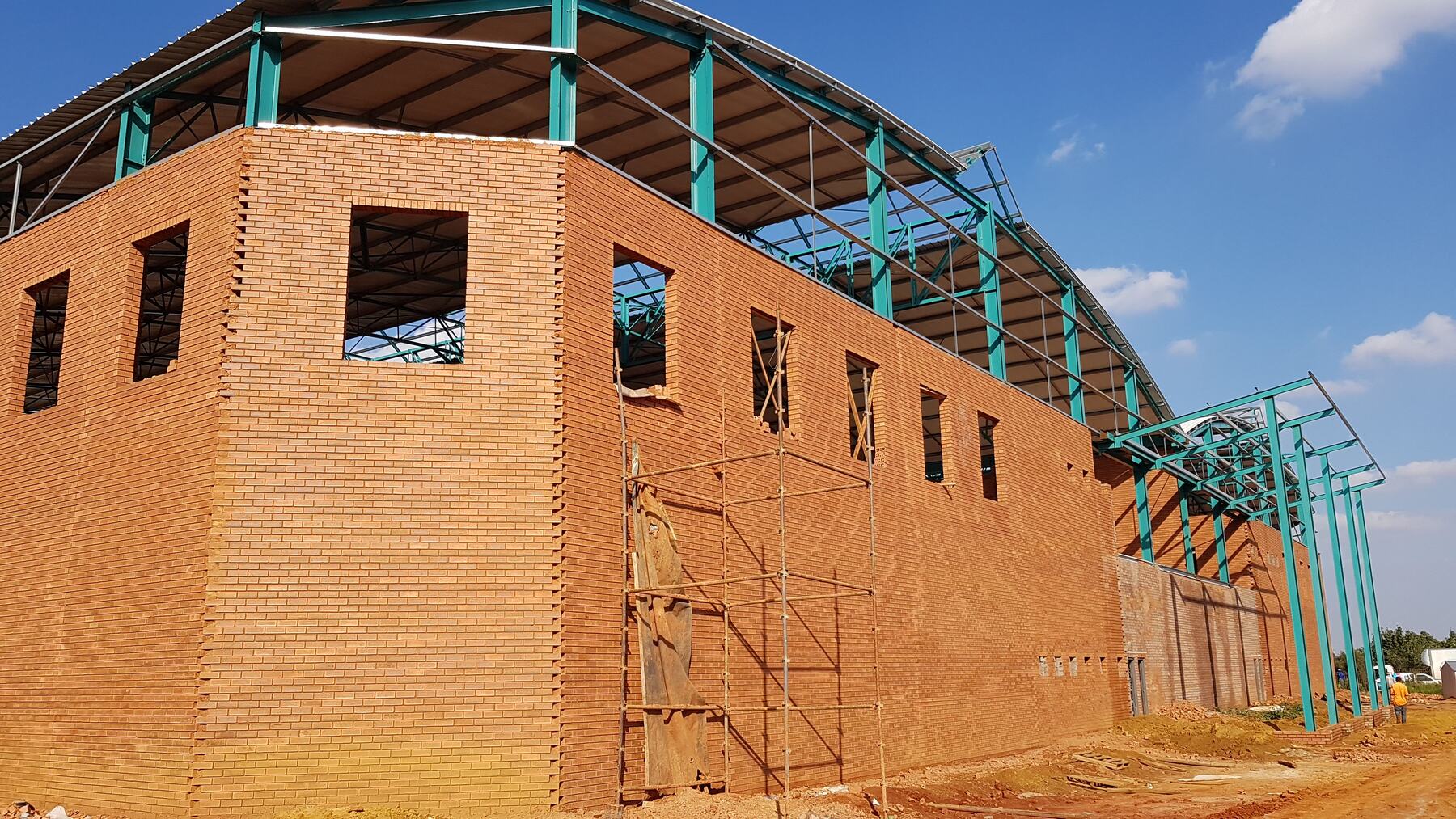 Brickwork and roof sheeting on an RNC Group turnkey development in Johannesburg
